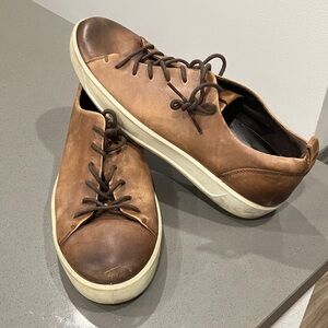 Men's Brown Leather Casual Sneakers